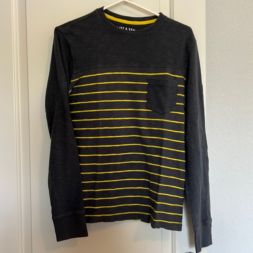 Mossimo Men’s Long Sleeve Striped Tee Size S